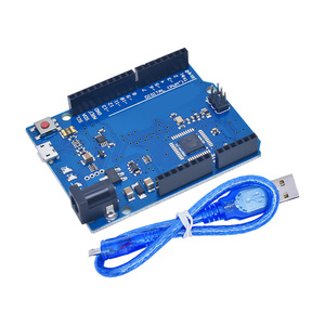 Microcontrolador Leonardos <span class=keywords><strong>R3</strong></span>, placa de desarrollo Atmega32u4 original con cable USB, kit de inicio DIY - Product Image 1