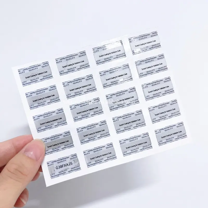 Logotipo personalizado impermeável Inkjet vinil holograma adesivo papel holograma vazio adesivo