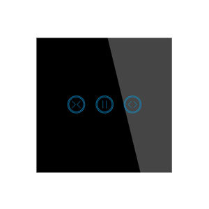 EU Tuya <strong>Smart</strong> Curtain <strong>Switch</strong> Black White Crystal Glass Wifi Curtain Wall <strong>Switch</strong> <strong>Electrical</strong> Rolling Shutter for Home Automation