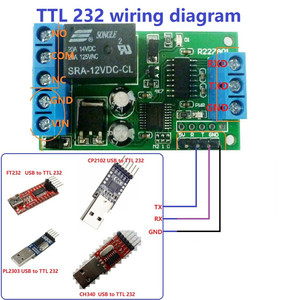 2 IN 1 RS232 & amp TTL232 interfaccia porta seriale modulo relè UART Switch PC USB MCU per Smart Home Garage door Car alarm - Product Image 4