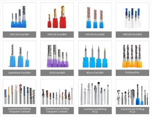 BKEA D1 * 3 * D4 * 50L 50L çimentolu Tungsten karbür kesiciler düzleştirmek 4 flüt kare katı End Mill karbür freze kesicisi - Product Image 6
