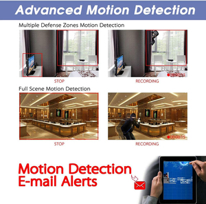 Grabación múltiple Monitoreo móvil remoto 1080N 5 en 1 Detección de movimiento Modos de alerta de correo electrónico 4CH AHD DVR - Product Image 6