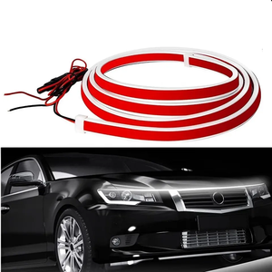 ไฟฝากระโปรงหน้ารถ12V, แถบไฟเลี้ยว DRL สีคู่สีอำพันสีขาวแบบไดนามิกแถบไฟ LED ติดฝากระโปรงรถ - Product Image 1