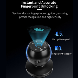 Akıllı topuzu parmak İzi tuş dijital biyometrik şifre Tuya Bluetooth kontrol elektronik anahtarsız giriş kapı kapalı kilit - Product Image 2