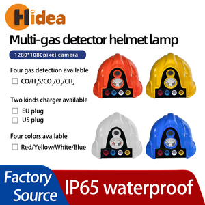 128GB Grabación DE VIDEO 4G/5G WIFI Posicionamiento Casco inteligente con sensor de gas Monitor multigas Luz de casco todo en uno - Product Image 5