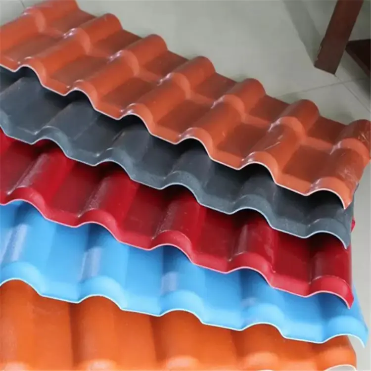 HZSYカラフルな建築材料PVC屋根タイル段ボール青い合成屋根タイル合成スレート屋根