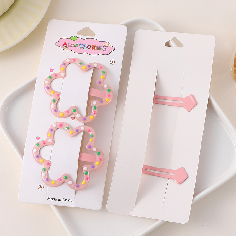 Dotted floral design, peach color, 6.5*6.5cm, 17g