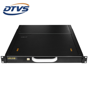 DTVS 17 "发光二极管KVM交换机，带8端口VGA以太网mt-viki 1U机架式液晶控制台抽屉CAT6和8个VGA RJ45适配器，库存 - Product Image 5
