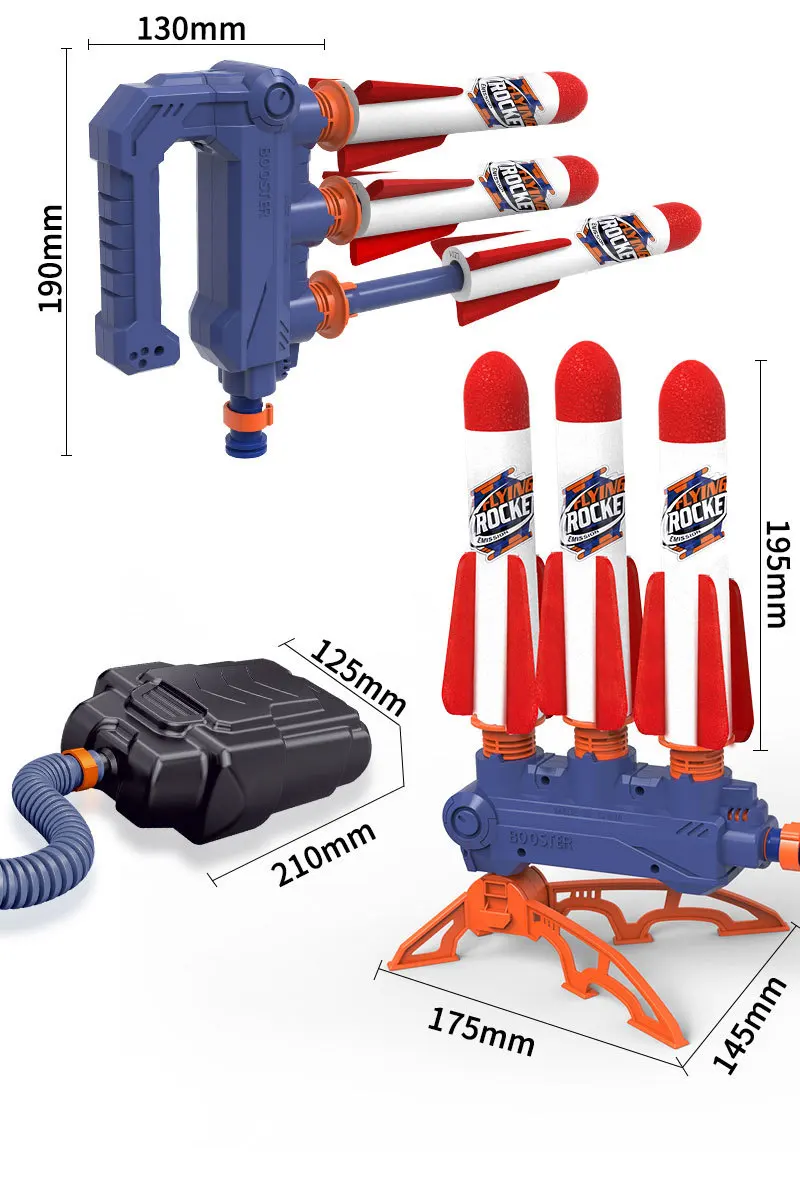 Hot Selling set EVA Foam Rocket Launcher For Kids 2 IN 1 Rocket Launch Toys For Child Pedal Model Rocket Launching
