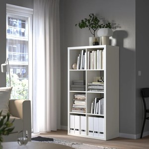 リビングルームとベッドルーム用の白い木製図書館本棚モダンスタイル多機能木製コーナー本棚 - Product Image 2
