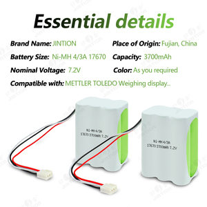 <strong>17670</strong> 3700MAH 7.2V Ni-MH Rechargeable <strong>Battery</strong> 4/3A <strong>17670</strong> for METTLER TOLEDO GPHC38HN/GP380AFH6Y6Z Weighing Indicator - Product Image 3
