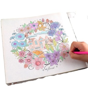 绘图本成人着色书着色手绘秘密花园，小学生绘画着色书 - Product Image 1