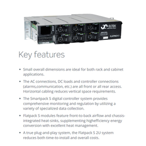 Nuevo Original de alta eficiencia Compack 48V 200A Eltek Flatpack S rectificador 2U estante integrado sistema de fuente de alimentación de Telecomunicaciones - Product Image 5
