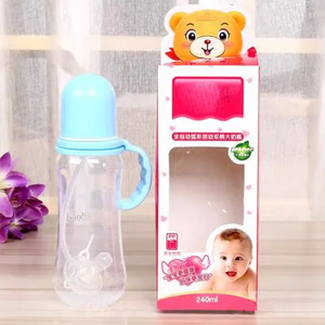 PVC pencere ile bebek biberon kağıt kutuları için özel plastik ambalaj kozmetik kutuları tek kullanımlık PET kutusu - Product Image 3