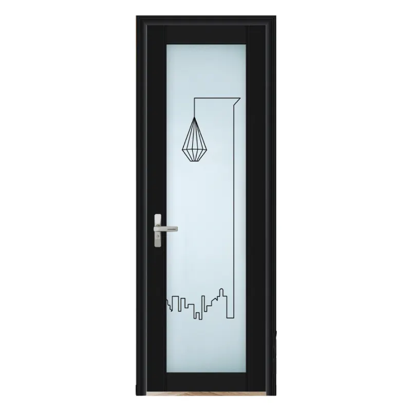 Porta del bagno in alluminio porta scorrevole in vetro per interni in fibra di alluminio