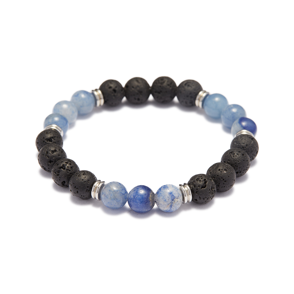 13 aventurine de lave et bleue de 8 mm