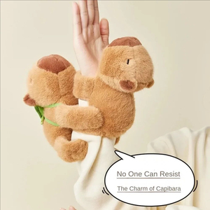 Cute Plush Doll Water Dolphin Doll Wrist Snap Ring Toys Plush Toys Capybara Toys Hand Ring Fun <strong>Pop</strong> Circles Kids Holiday - Product Image 5