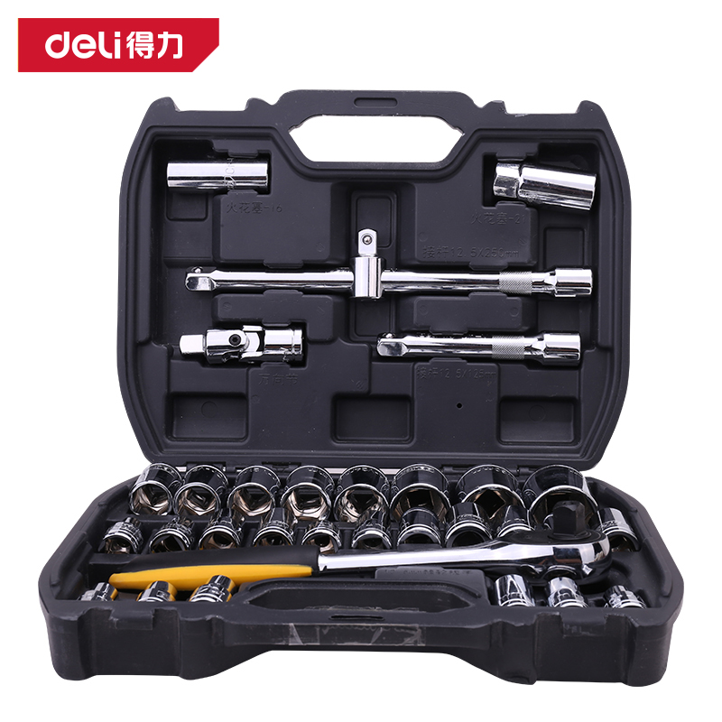 Dl1032-Set di manicotti serie 32 pezzi da 125 mm nero