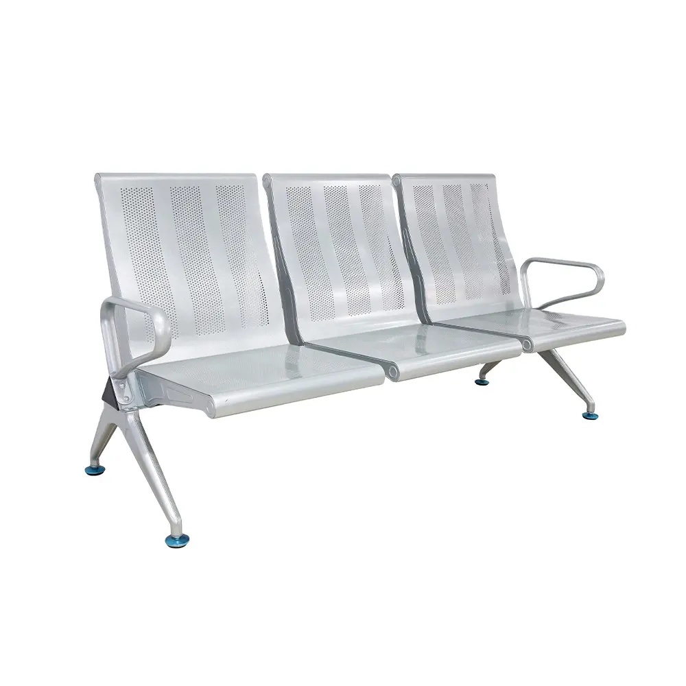 Kamu mobilya üreticisi doğrudan satış havaalanı ve hastane için 3 kişilik tezgah resepsiyon alanı ofis bekleme odası sandalyesi