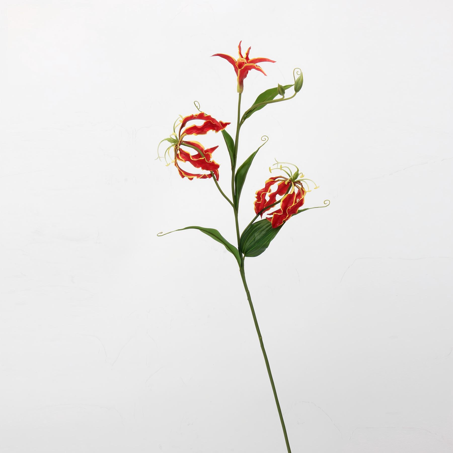 Lys Gloriosa Rouge Vif - Toucher Réaliste
