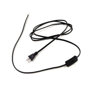 6ft NISPT tel 2 Prong NEMA 1-15P açmak için uç güç uzatma kabloları elektrik güç kabloları. Anahtarı ile - Product Image 1
