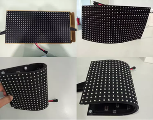 Tam renkli yumuşak LED ekran P2 P2.5 P3 P4 P5 kapalı SMD esnek LED sergi ekranı Panel RGB kavisli esnek LED modülü - Product Image 3