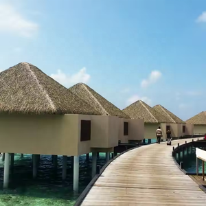 Protected Fire Retardant PVC Synthetic Thatch <strong>Roof</strong> Sheet for Outdoor Use Traditional for <strong>Tropical</strong> Resorts Beach Bars <strong>Roof</strong> - Product Image 4