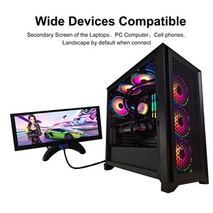 Wisecoco 10,3-Zoll-tragbarer Monitor mit Fernbedienung ständer DC VGA HM-Display für Laptop-PC X-Box Raspberry Pi PS4-Fahrzeug - Product Image 6