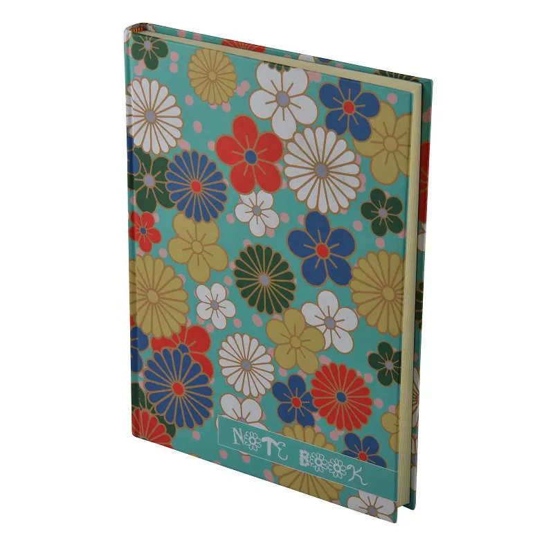 Flowery Completo Impresso Capa Dura Redonda Spine Gift Notebook A4