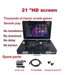 Yeni 21 inç 2 oyuncu oyun kutusu DX ev Arcade oyun konsolu çift Joystick düğme yaş 3 + abd PLUG jetonla çalışan oyun konsolu - Product Image 2