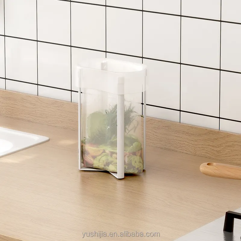 Новый дизайн, мини складной кухонный мешок для хранения продуктов, пластиковая сумка для покупок и держатель для мешка для мусора, диспенсер для хранения