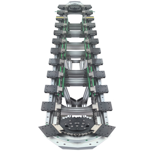 Línea transportadora de circulación de riel de guía Circular tipo cadena Sistema de línea de montaje automático Movimiento circular Curvo - Product Image 1
