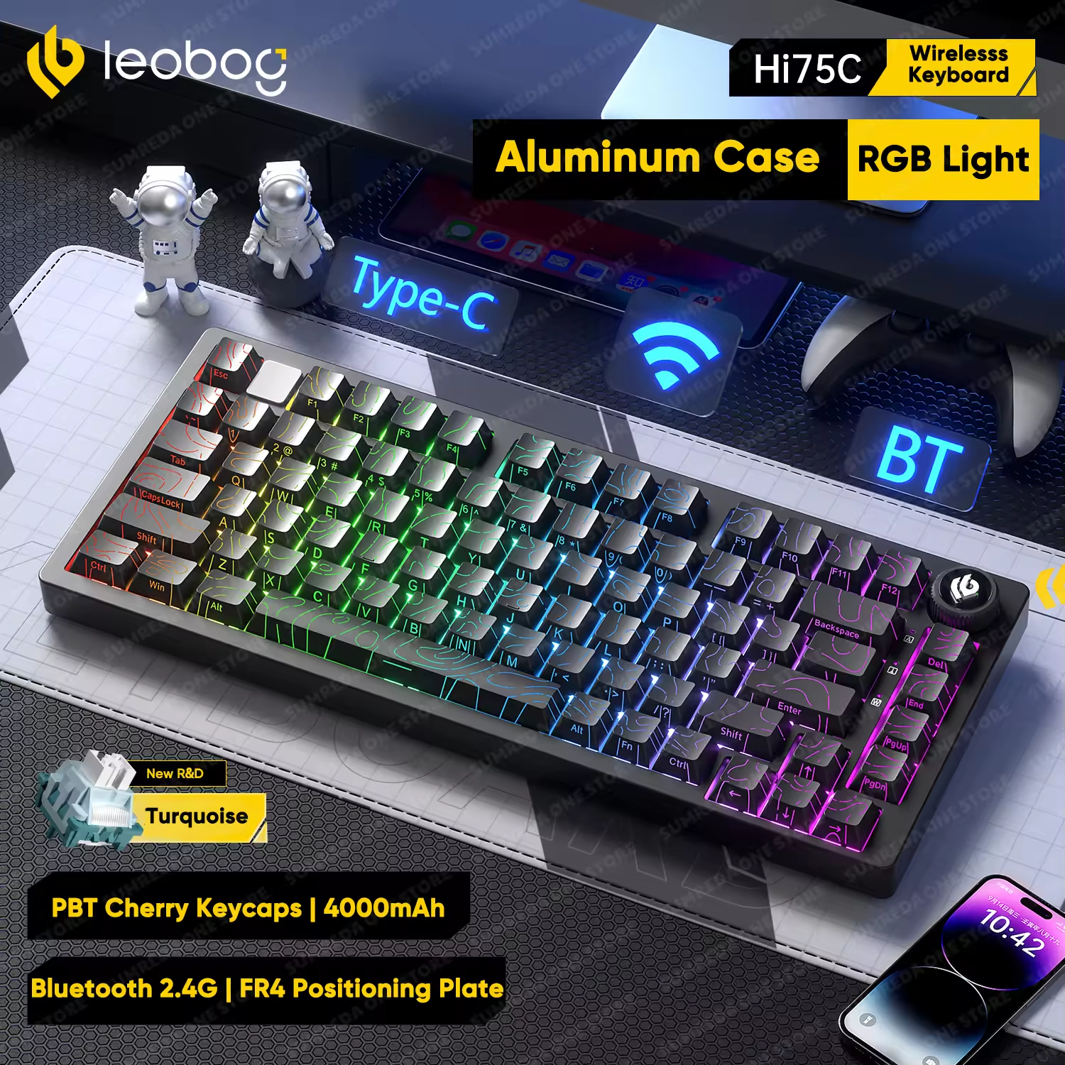 Teclado inalámbrico - Contorno negro