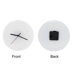 Sublimation Blank Round <strong>Glass</strong> Clock Photo <strong>Frame</strong> 7.8&quot; X 7.8&quot; Picture Framed Wall Decor DIY Heat Transfer Press Printing