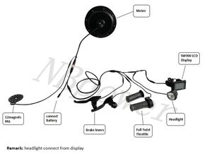 Controlador inteligente de 26 pulgadas, 27,5 pulgadas, 48V, 1000W, kit de conversión de bicicleta eléctrica con motor incorporado y batería opcional - Product Image 3