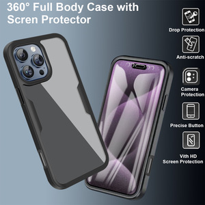 360 כיסוי מלא shockproof shockproof סיליקון שקוף tpu פלאפון תפוח 16 15 se xr מקסימום 11 12 13 14
