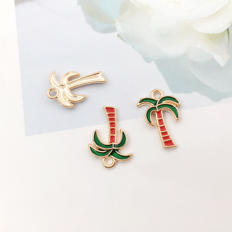 1 verde playa árbol de coco 13x18mm-0.9 g-9912