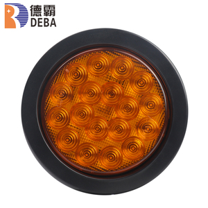 DEBA 18 adet LED 12V 24V 4 inç yuvarlak Amber renk otomobil dönüş sinyali arka işık kamyonlar için römorklar için LED kuyruk lambası - Product Image 6