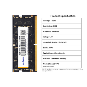 Memoria originale per Laptop DDR5 16gb 4800MHz 5200MHz 5600MHz 6000MHz modulo di memoria SO-DIMM Ram DDR5