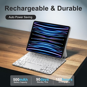 <strong>Custom</strong> PU Leather Case Wireless <strong>Keyboard</strong> Magic <strong>Keyboard</strong> for iPad Pro 12.9 Inch - Product Image 2