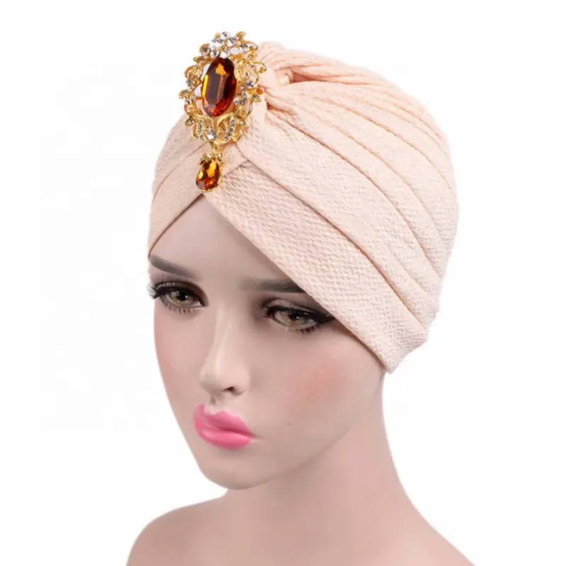 Approvisionnement d'usine en gros prix Bas QUANTITÉ MINIMALE DE COMMANDE doux coton Inde dames Musulmanes turban chapeau