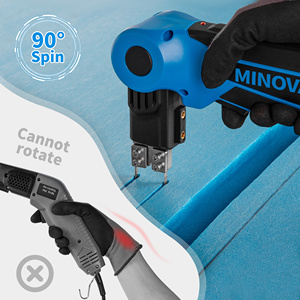 USA Warehouse MINOVA 250W <strong>AC</strong> Rotatable Electric Hot Knife 6 Blades Foam <strong>Cutter</strong> Cutting Tool Kit