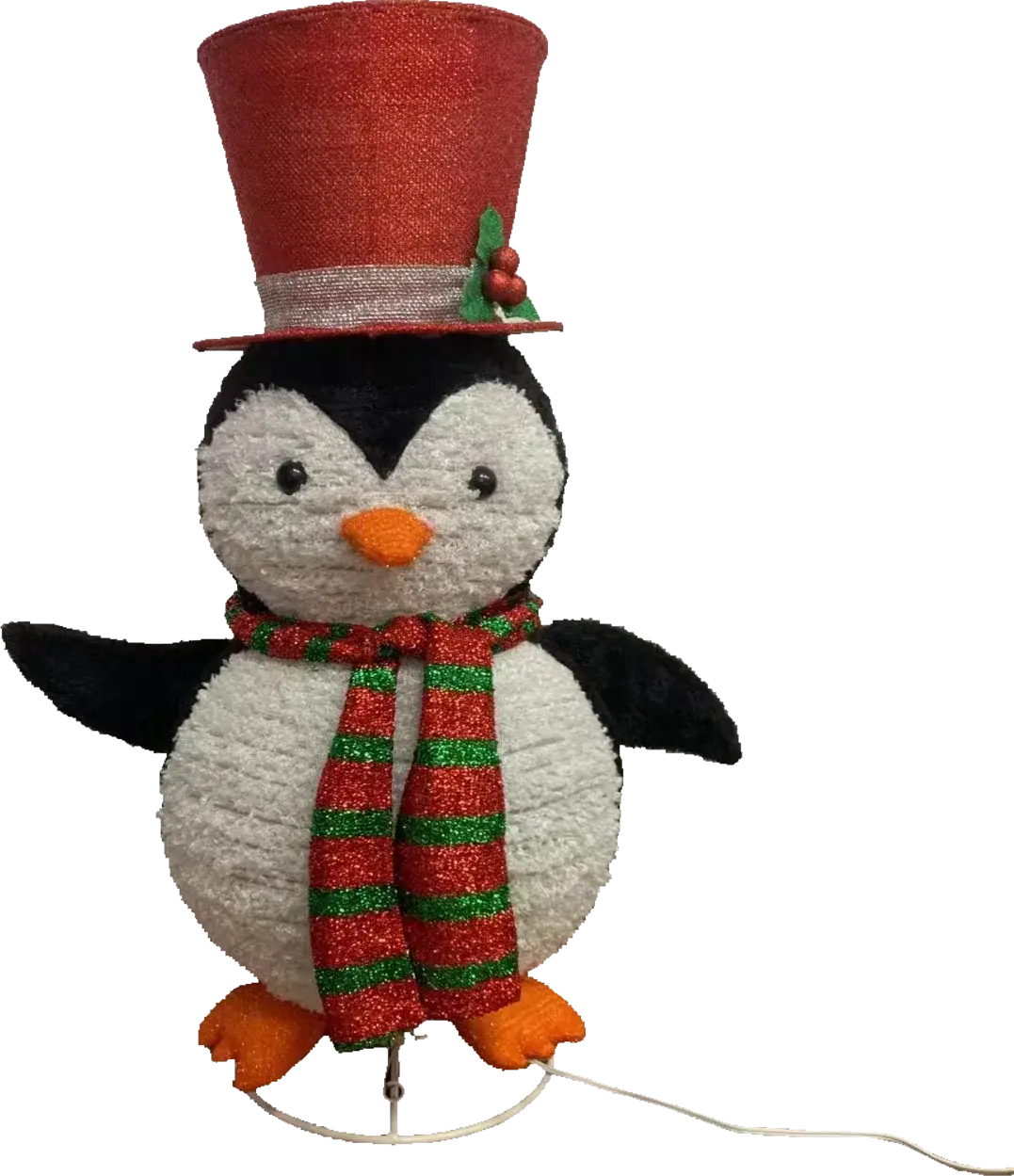 Navidad Décor 3d Motif Lumière Animaux Led Pliable Tissu Pingouin Bonhomme De Neige Ornements Lumières De Noël pour Décorations