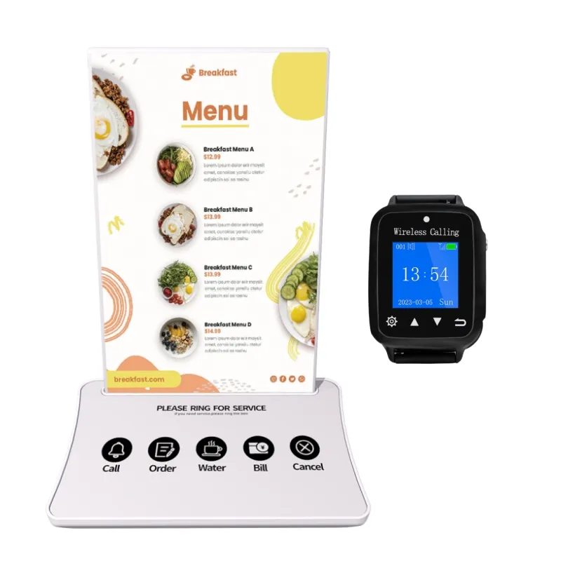 Müşteri hizmetleri garson çağrı düğmesi masa restoran çağrı menü çağrı kablosuz masa düğmesi sipariş çağrı cihazları çağrı sistemi
