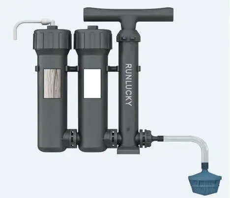 Entfernen Sie Bakterien für Hochwasser Handpumpe UF-Filtersystem Outdoor-Not wasserfilter Handbuch Tragbarer UF-Wasser reiniger