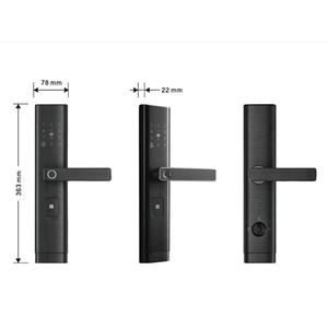 Luxury Wholesale Price European Standard Level C Keypad Wifi Invisible Biometric Easy Install Anti Theft Smart Lock Deadbolt - Product Image 3