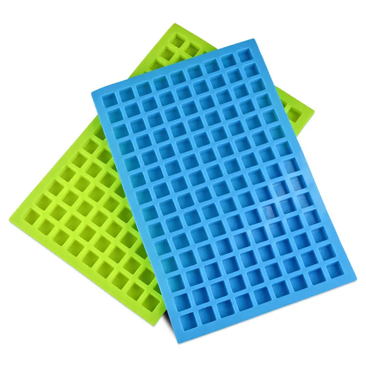 126 cavities Square Silicone Candy Molds Mini Silicone Mold for Hard Candy Chocolate Gummy Caramel Ganache Ice Cubes