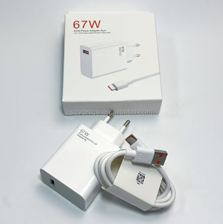 Set Caricabatterie EU 67W Bianco