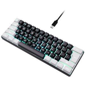 Wired 61-<strong>key</strong> Game Mini RGB Luminous <strong>Keyboard</strong> Mechanical Hand Feeling Business Office Portable Small <strong>Computer</strong> V700 <strong>Keyboard</strong> - Product Image 1