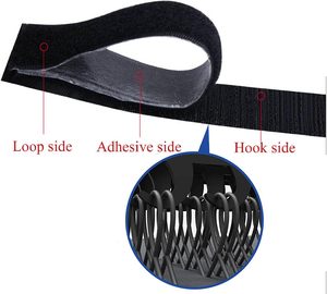 Bridas elásticas autoadhesivas de velcro de nailon de doble cara personalizadas con gancho de parche y bucle espalda con espalda para organización - Product Image 5